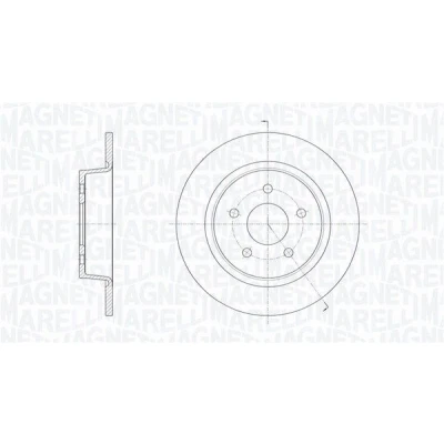 Afbeelding van MAGNETI MARELLI Remschijf FORD: KUGA 2, C Max Tourneo Connect / Grand V408 Estate 280, 280mm 11mm 5 63,5mm volledig 361302040371