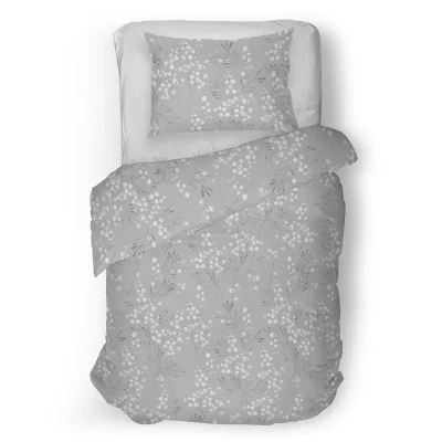Afbeelding van Snoozing Erica Dekbedovertrek Eenpersoons 140x200/220 cm Grijs