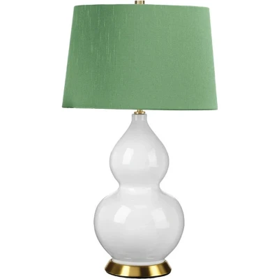 Afbeelding van Elstead Lighting LED Tafellamp ISLA 1X E27 Max 60W Aged Brass, White, Green