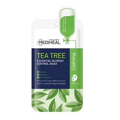 Afbeelding van MEDIHEAL Officieel [Koreaans nr. 1 bladmasker] essentieel masker voor het bestrijden van tea tree onvolkomenheden (5 maskers)