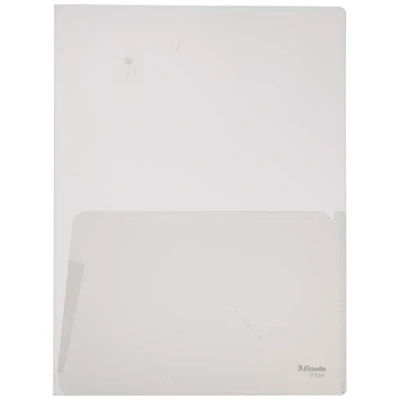 Afbeelding van Esselte Dubbele tas, transparant, generfd, A4, polypropyleen 180 micron, 5 stuks, 17324
