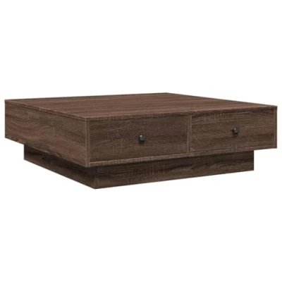 Image de vidaXL Table basse Chêne marron 90x90x28 cm Bois d&#039;ingénierie848093