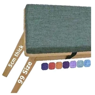 Afbeelding van Stoelkussen, vloermatras voor volwassenen, beige, ingang, gestoffeerd, kussen tuinbank, 180, 130, 120 cm, 1,40 schommelkussen, bank, 40 x 100 buiten, caravan, binnen, tuin (V, 60 cm