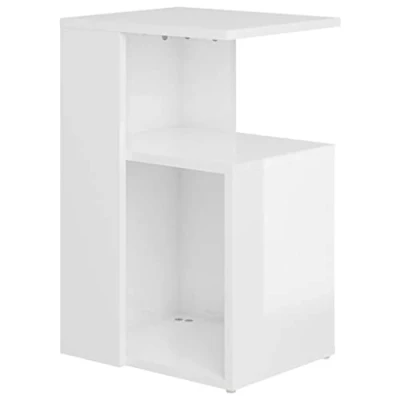 Afbeelding van Bijzettafel 36x30x56 cm spaanplaat hoogglans wit