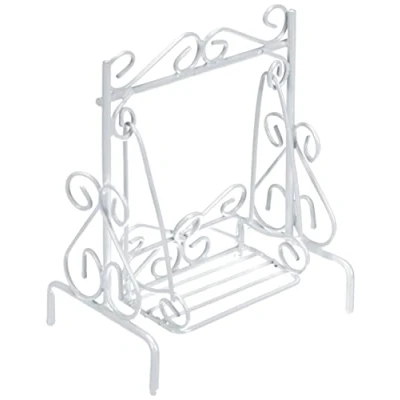 Afbeelding van Rayher Hobby 46238102 miniatuurschommelbank, 7 x 5 9 cm, wit gelakt