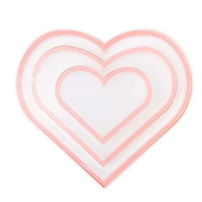 Afbeelding van Sizzix M.Essential Shaker Panes Hearts 1 1/2 2 &amp; 3 3PK 665451 (04 22)