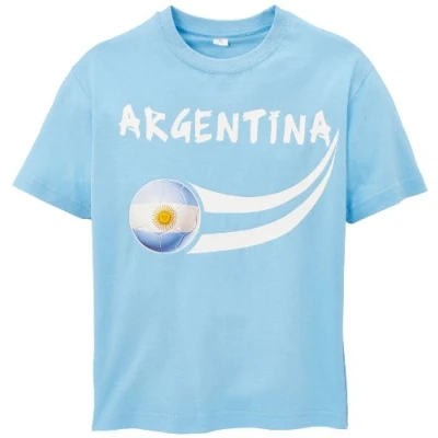 Image de Supportershop Argentine T shirt supporter Enfant Bleu Ciel FR : 6 ans (Taille Fabricant 6/7 ans)