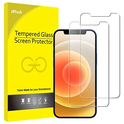 Afbeelding van JETech Schermbeschermer Compatibel met iPhone 12/12 Pro 6,1&quot;, Gehard Glas Screen Protector, 2 Stuks