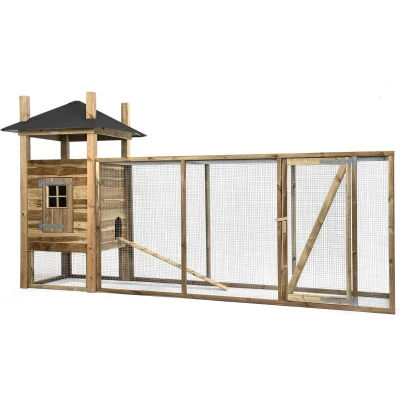 Afbeelding van Voldux Hooiberg Floor Xl Kippenhok 411x125x225 cm Naturel