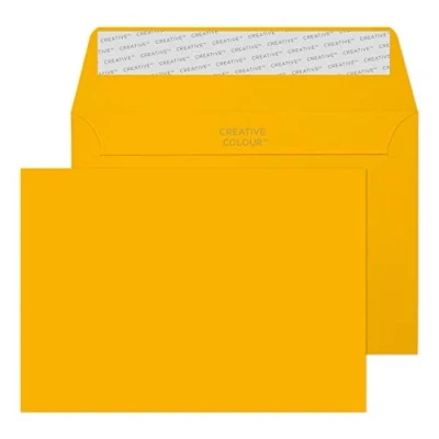 Afbeelding van Blake Creative Colour 15104 enveloppen met plakband, C6, 114 x 162 mm, 120 g/m², 25 stuks, ijsgeel