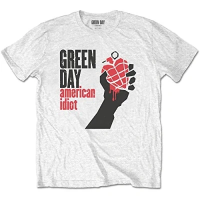 Afbeelding van Green Day American Idiot Heren T shirt S Wit