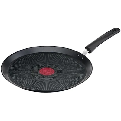 Afbeelding van Tefal Ultimate On Pannenkoekenpan, 25 cm, inductie, eenvoudige reiniging, hoge prestaties, antiaanbaklaag, Thermo Signaal, gezond en perfect koken, gouden pannenkoeken, gemaakt in Frankrijk G26038AZ