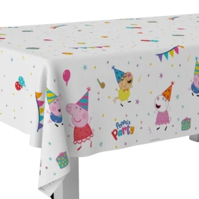 Afbeelding van BeenSmile, Peppa Pig tafelkleed, verjaardagsdecoratie, kinderfeestartikelen, 1 stuk, 120 x 180 cm
