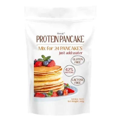 Image de LINE@ PROTEIN PANCAKES Préparation pour 24 FAIBLE EN SUCRES SANS GLUTEN LACTOSE 240g GOUT NATUREL