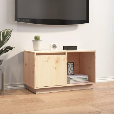 Afbeelding van Tv meubel 74x35x44 cm massief grenenhout