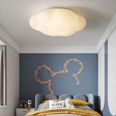 Afbeelding van Led plafondlamp, wolk, kroonluchter, warm en romantisch, plafondlamp voor kinderkamer, slaapkamer, woonkamer, jongens of meisjeskamer, 36 W, 3 lampen, 17,8 inch