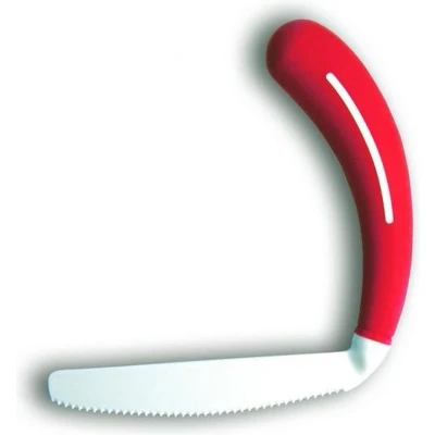 Afbeelding van Able2 Henro Grip® Bestek gehoekt mes rood