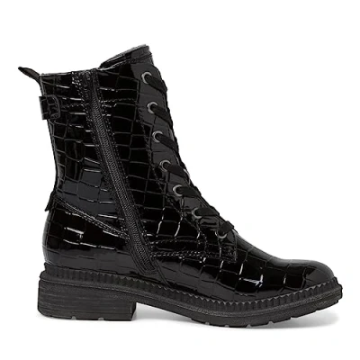 Afbeelding van Jana Enkellaarsjes met plateauzool, Dames, Maat: 37, Black Hoogwaardig imitatieleer