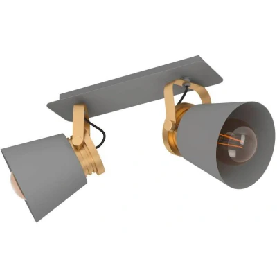 Afbeelding van EGLO Twicken Spot E27 37 cm Grijs/Goud Staal