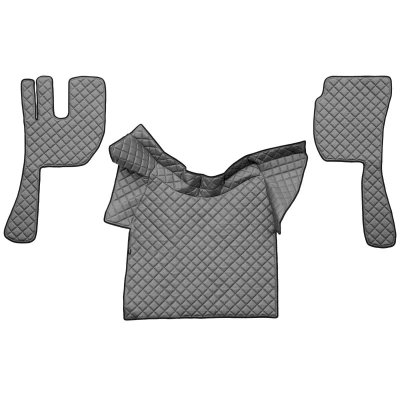 Afbeelding van F CORE ECO LEATHER Q FL02 GRAY Vloermatset Kunstleder Voor 3 Grijs Op maat gemaakt