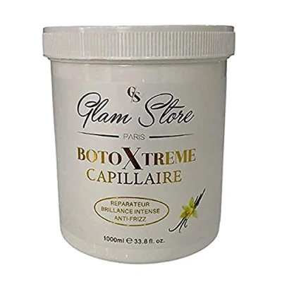 Image de Glam Store botoxtreme masque reconstructeur capillaire soin ultra concentré kératine acide hyaluronique cheveux très abimés 1000 mL (vanille)