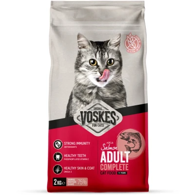 Afbeelding van Voskes Kattenbrokken Adult Zalm 2 kg