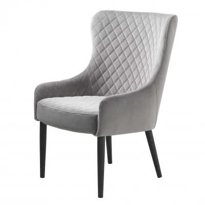 Afbeelding van Milly fauteuil velvet grijs