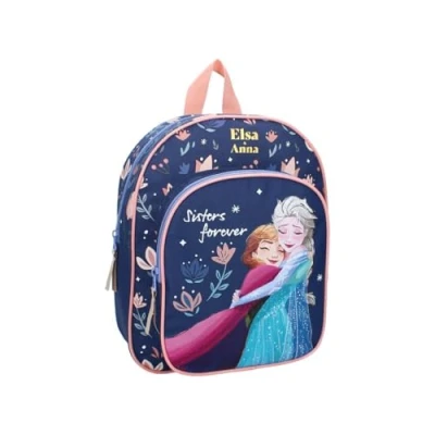 Afbeelding van mybagstory Rugzak voor meisjes Blauw Kinderen School Kleuterschool Kinderkamer Schooltas Maat 30 cm Verstelbare bandjes Cadeau idee, IJskoningin Blauw, Kind,