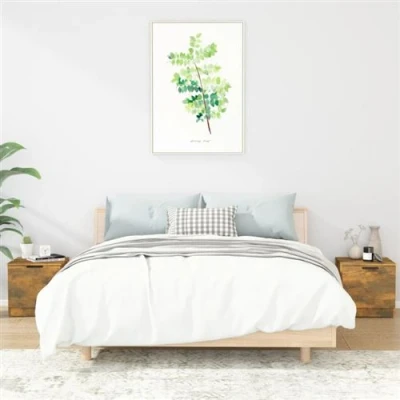 Afbeelding van Nachtkastjes 2 st 40x39x40 cm gerookt eikenkleurig