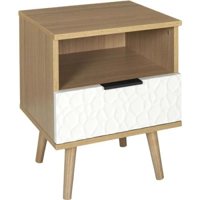 Image de The Home Deco Factory Table de chevet en bois Sven