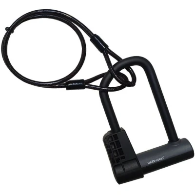 Afbeelding van Maxx Locks Huntly Beugelslot Fietsslot ART 2 20cm Inclusief 100cm Kabel Zwart