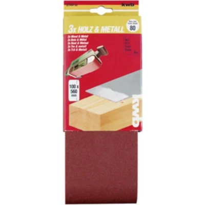 Afbeelding van kwb 914410 Schuurbandset Korrelgrootte 100 (l x b) 560 mm 3 stuk(s)