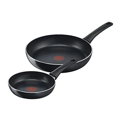 Afbeelding van Tefal C27890 Generous Cook braadpannenset, 20 x 28 cm, 2 stuks, met antiaanbaklaag en temperatuurweergave, thermosignaal, zwart