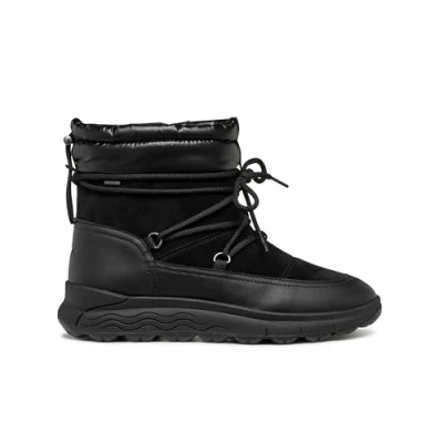 Afbeelding van Geox Spherica 4X4 ABX Snowboots, Dames, Maat: 36, Black Leer/ synthetisch
