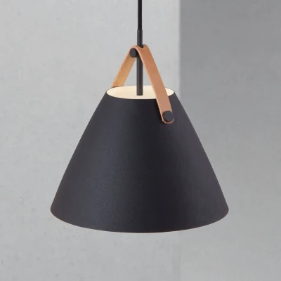 Afbeelding van Hanglamp Strap in zwart, Ø 27 cm