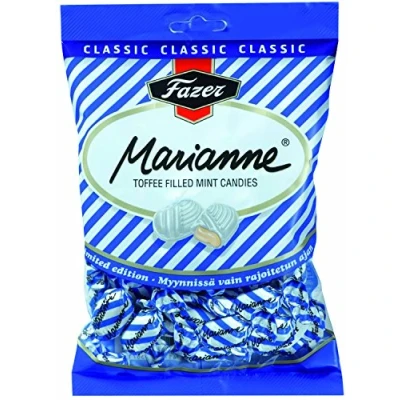 Afbeelding van Fazer Marianne Toffee, Peppermint Candies Gevuld met handdoek (220g)