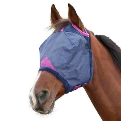 Afbeelding van Weatherbeeta Vliegenmasker Comfitec Durable Mesh Navy/Paars Pony