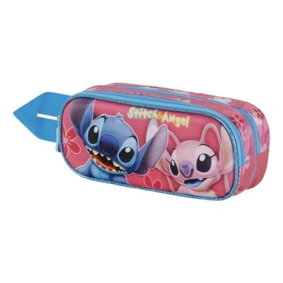 Afbeelding van Lilo and Stitch Match 3D dubbel etui, Roze, 22 x 9,5 cm, één maat, Bijpassende dubbele etui