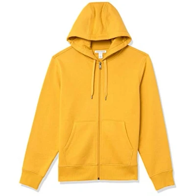 Image de Amazon Essentials Sweat shirt à capuche en polaire avec fermeture éclair intégrale (grandes tailles disponibles) Men&#039;s, Or, XXL