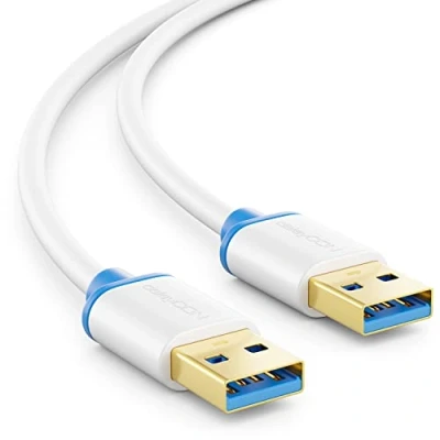 Afbeelding van deleyCON 2 m USB 3.0 Super Speed datakabel A (mannelijk) naar overdrachtssnelheid tot 5 Gbit/s wit