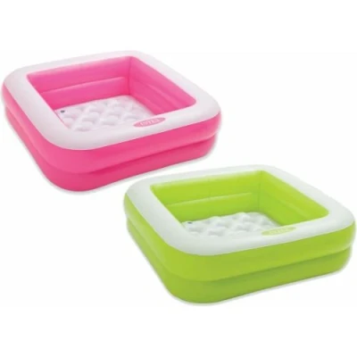 Image de Piscine gonflable carrée rose