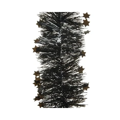 Afbeelding van Guirlande lametta d10h270 cm zwart Decoris