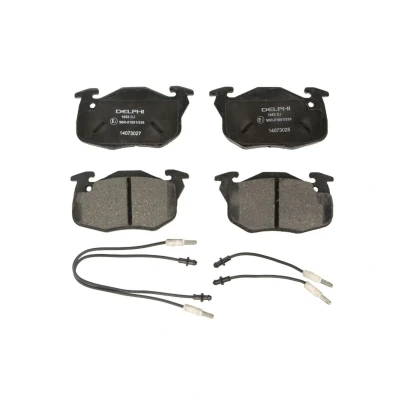 Afbeelding van DELPHI LP1053 Remblokkenset Incl. slijtage waarschuwingscontact Met anti kreukplaat toebehoren PEUGEOT: 106 II Hatchback, I Hatchback