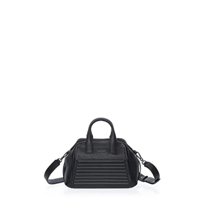 Afbeelding van MANDARINA DUCK Leren Handtas Schoudertas I Con Tote Nero Zwart