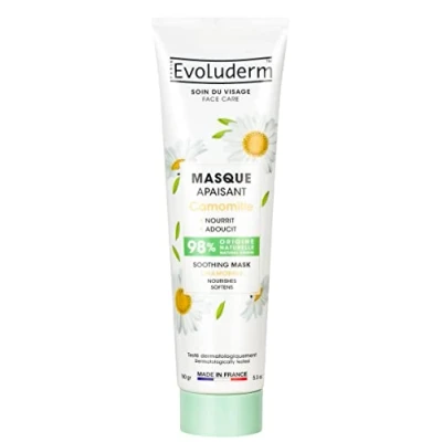 Afbeelding van EVOLUDERM Kalmerend masker kamille 150 ml 98% natuurlijke oorsprong veganistisch gemaakt in Frankrijk
