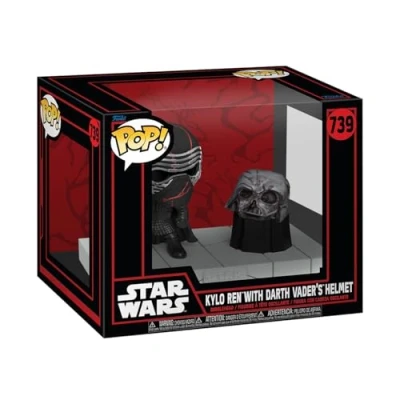 Afbeelding van Star Wars Kylo Ren with Darth Vader&#039;s Helmet (Pop! Deluxe) vinylfiguur 739 Funko Pop! meerkleurig