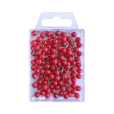 Afbeelding van Wedo 56100 spelden met ronde kop, lengte van de 16 mm, kopdiameter 6 rood, 100 stuks