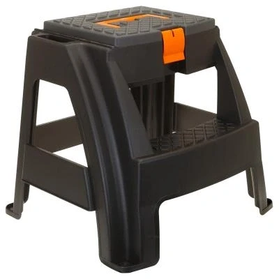 Image de Tabouret avec boîte à outils intégrée Noir Outillage