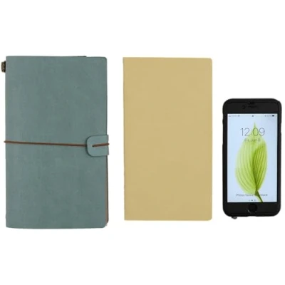Afbeelding van Peter Pauper Voyager Notitieboekje Leder cover Light Blue