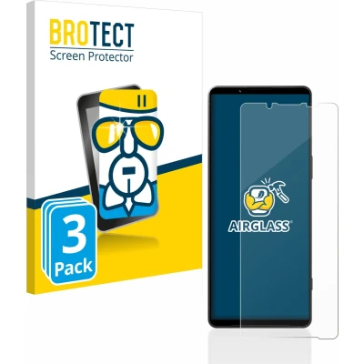 Afbeelding van BROTECT Screenprotector voor Sony Xperia 1 V Folie Beschermfolie Beschermglas transparant (3 Stuks)